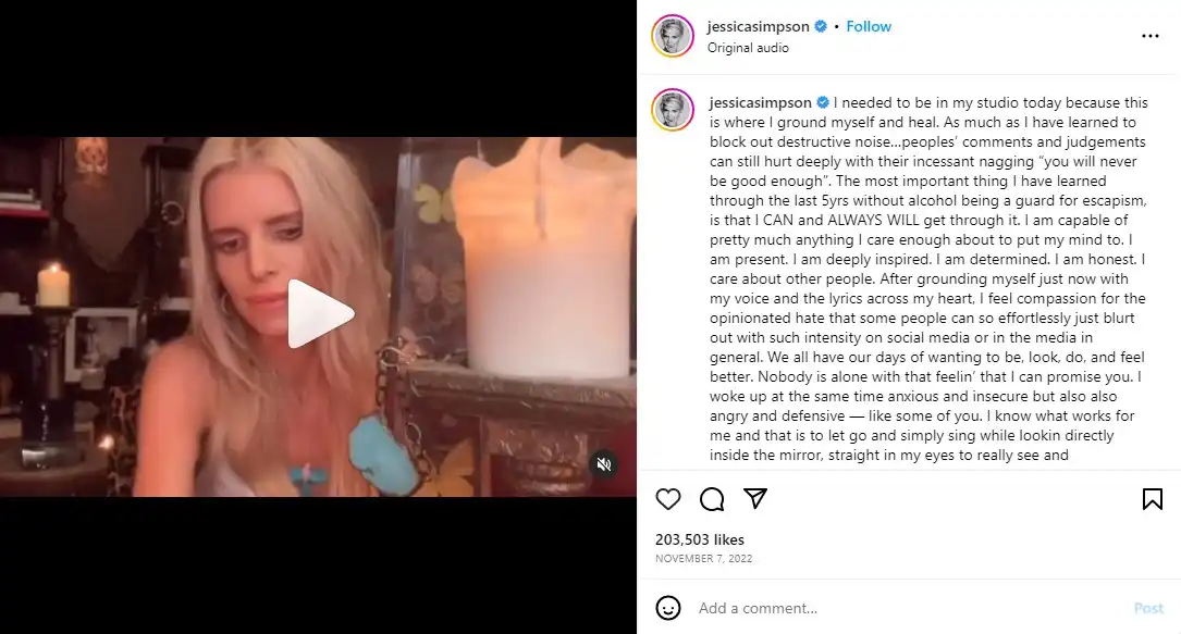 Jessica Simpson respond