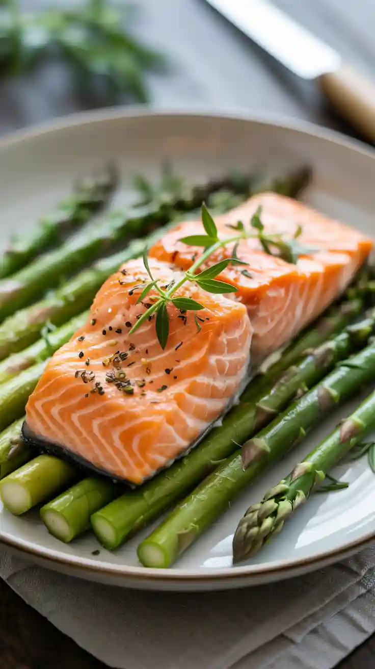 Baked Salmon with Asparagus