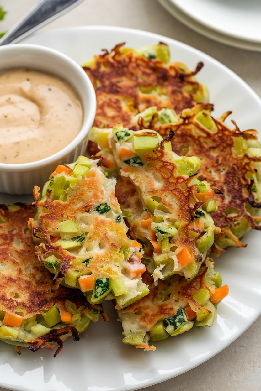 Cheesy Veggie Fritters