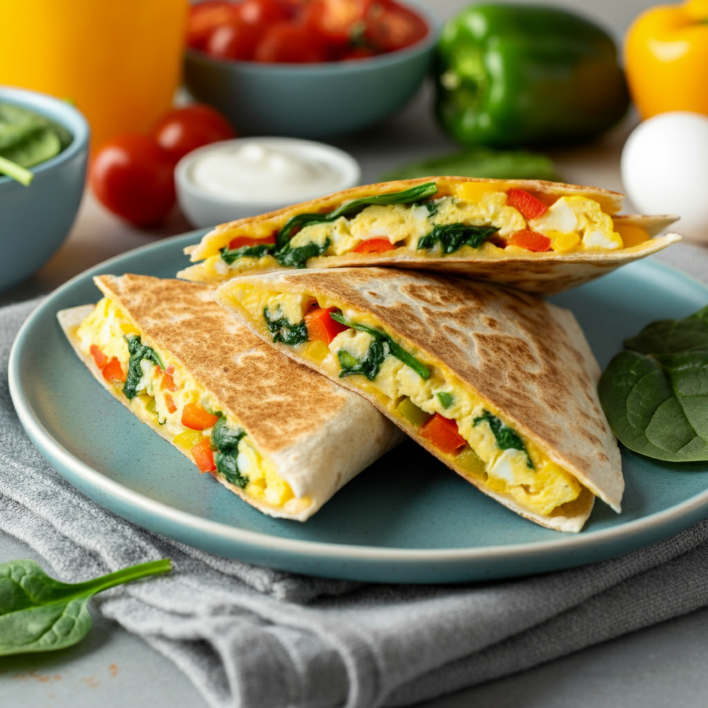 Egg and Veggie Quesadillas