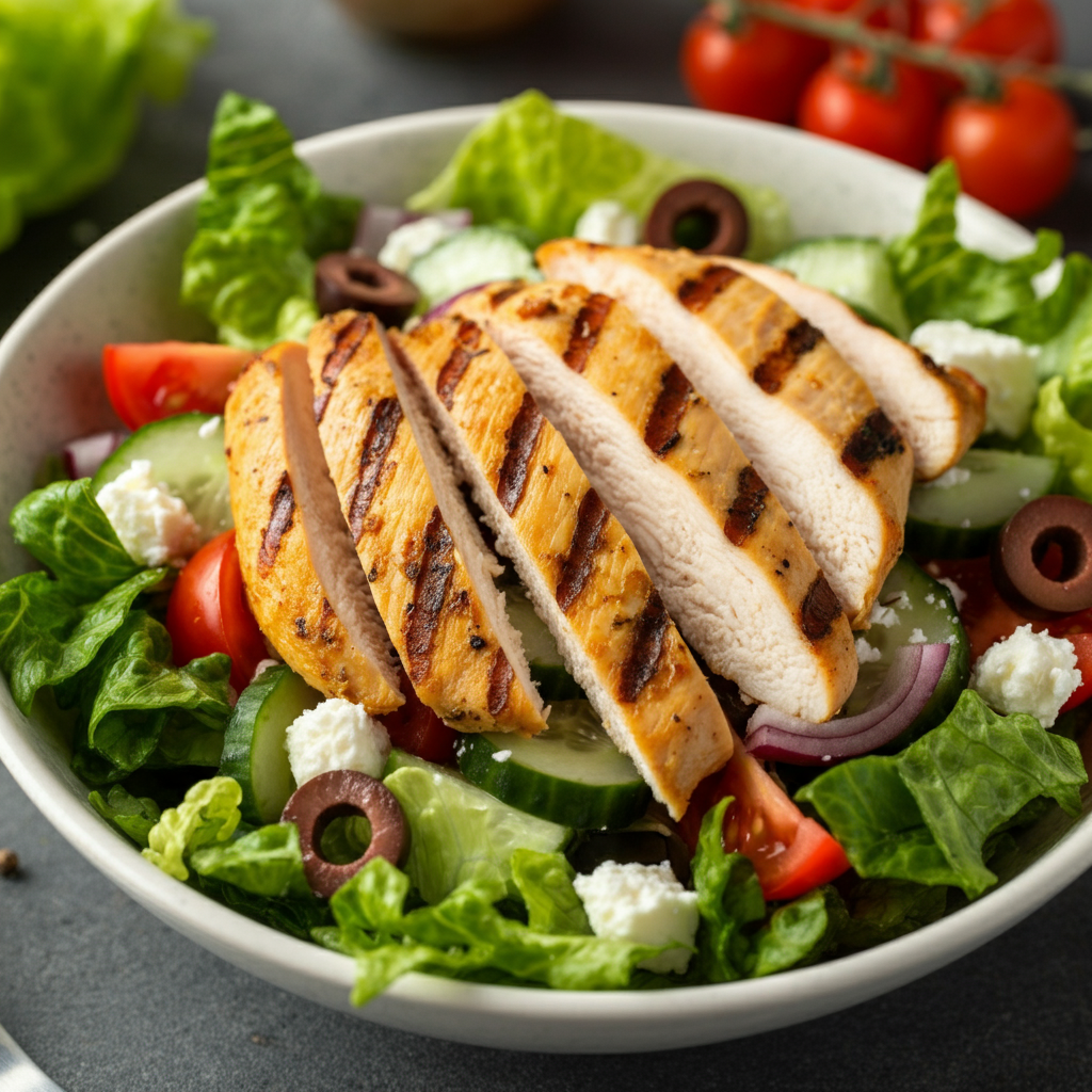 Greek Salad with Grilled Chicken