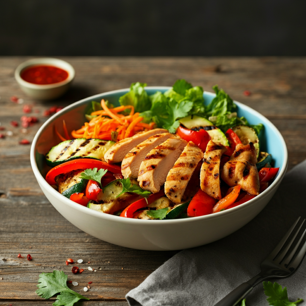 Grilled Chicken and Veggie Bowls