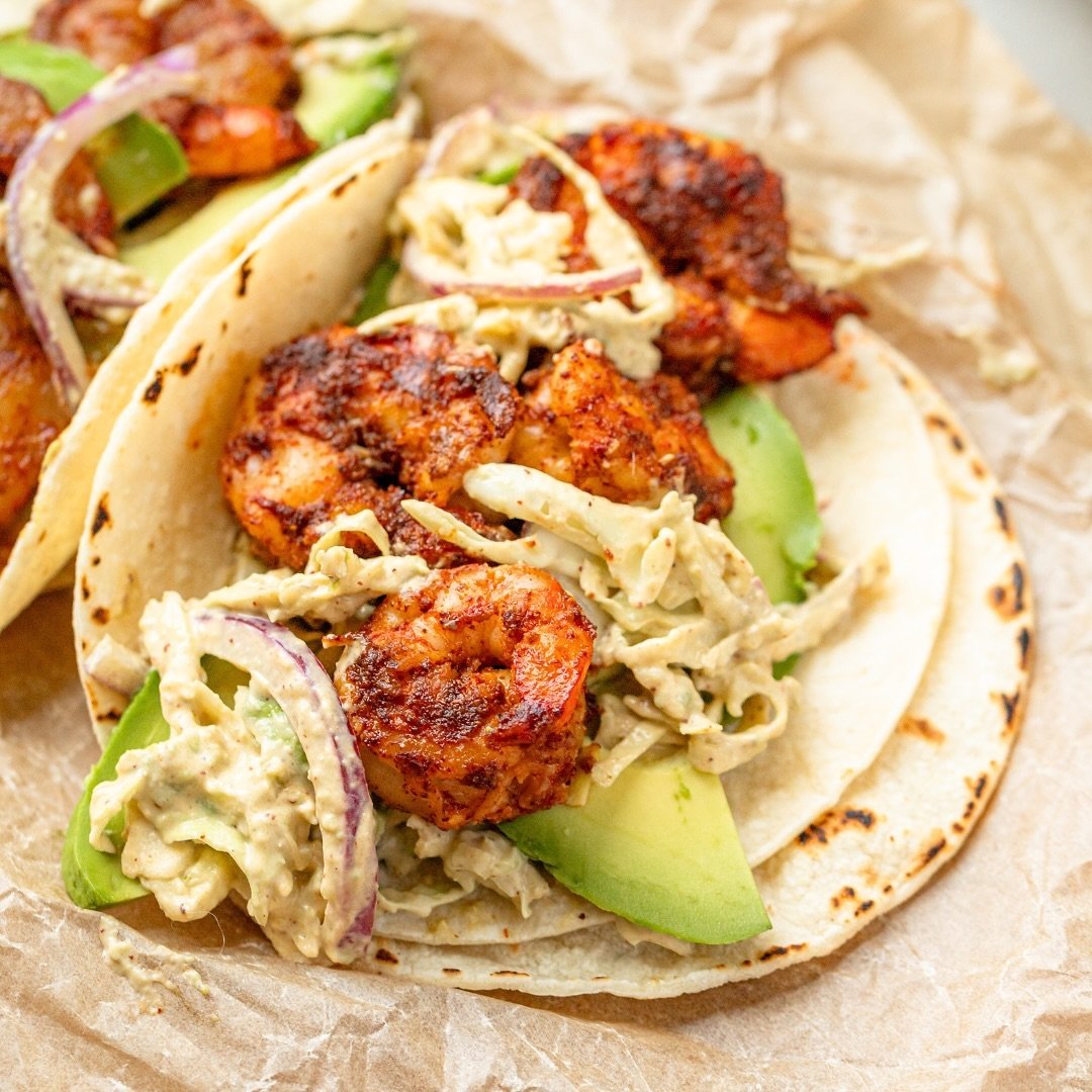 Grilled Shrimp Tacos with Slaw