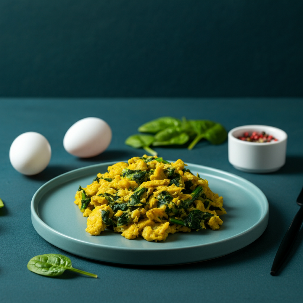 Scrambled Eggs with Spinach