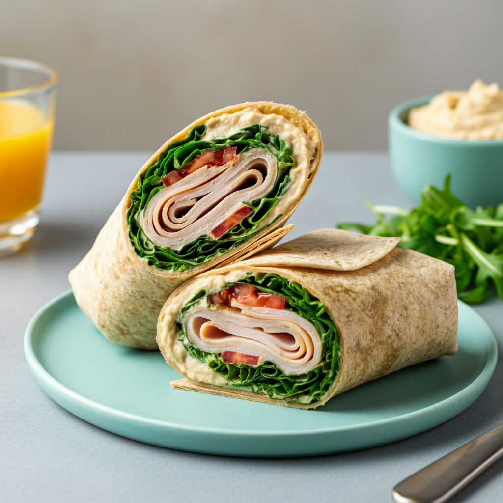 Turkey and Hummus Wrap
