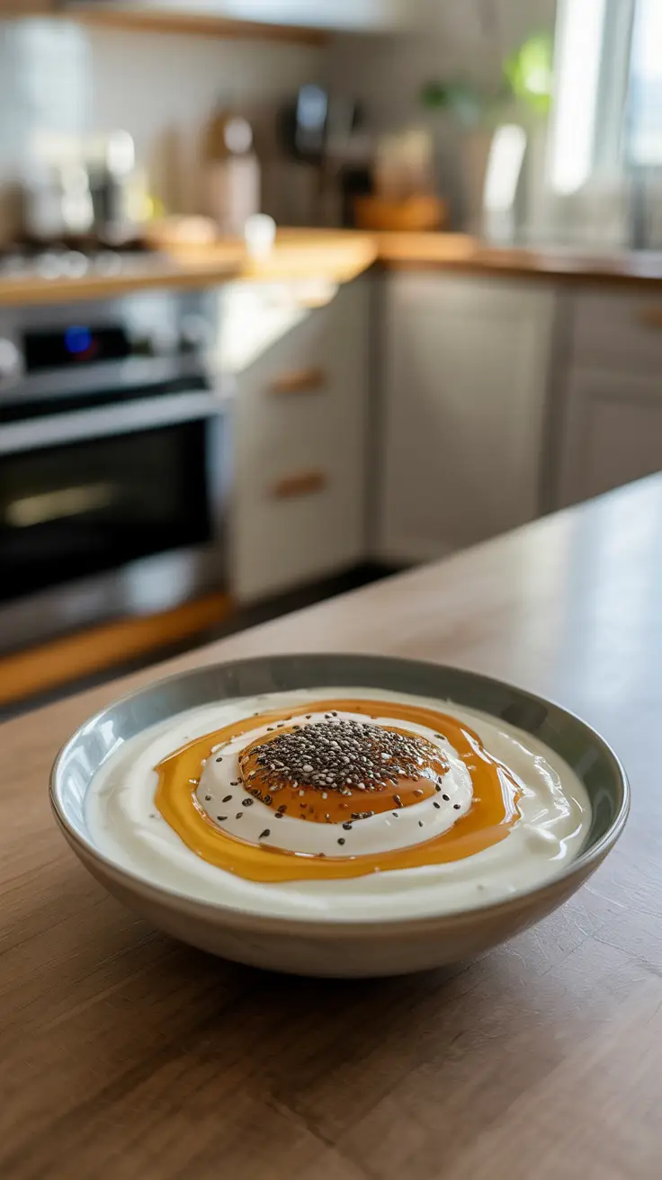 Greek Yogurt with Honey & Chia Seeds
