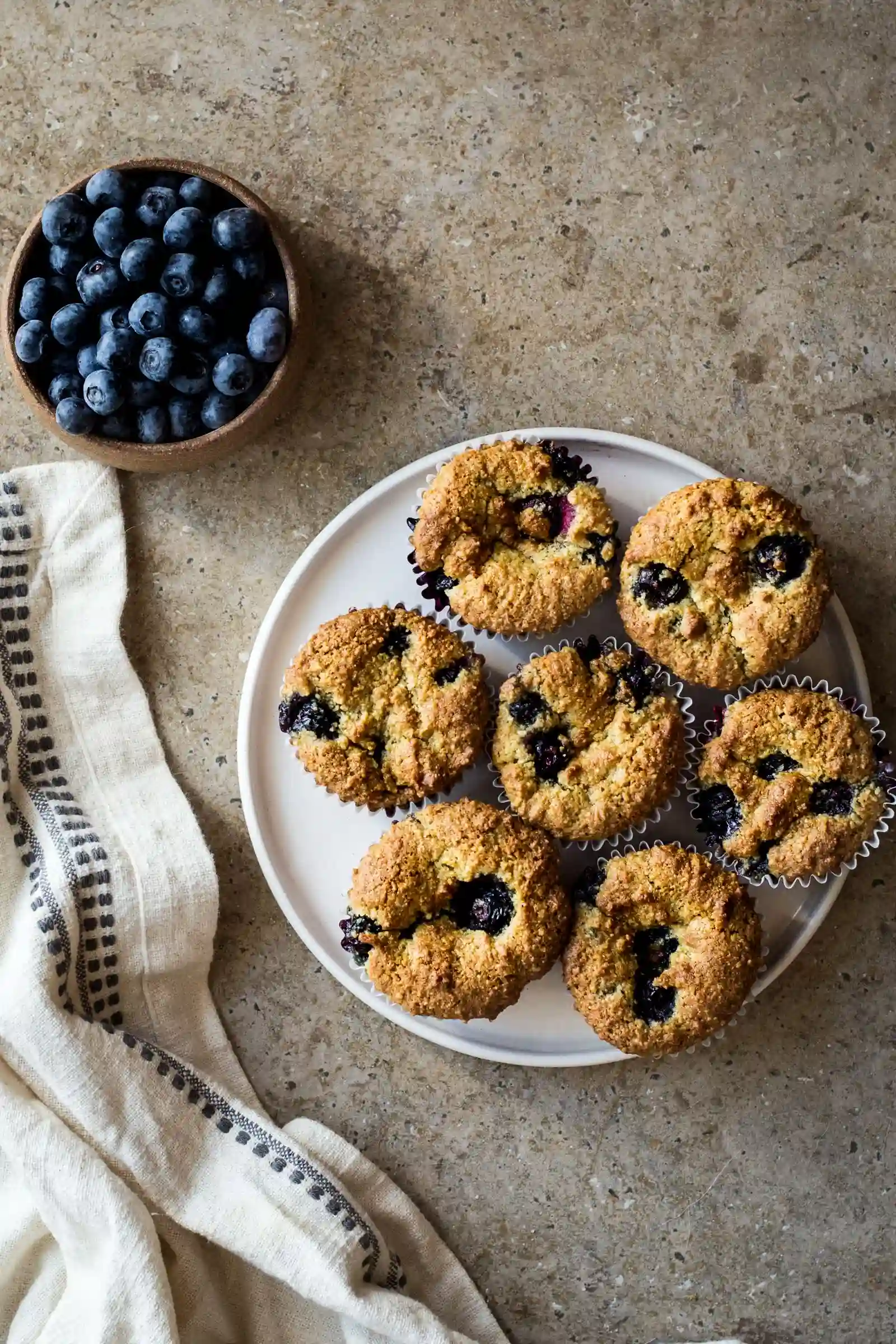 Almond Flour Blueberry Muffins