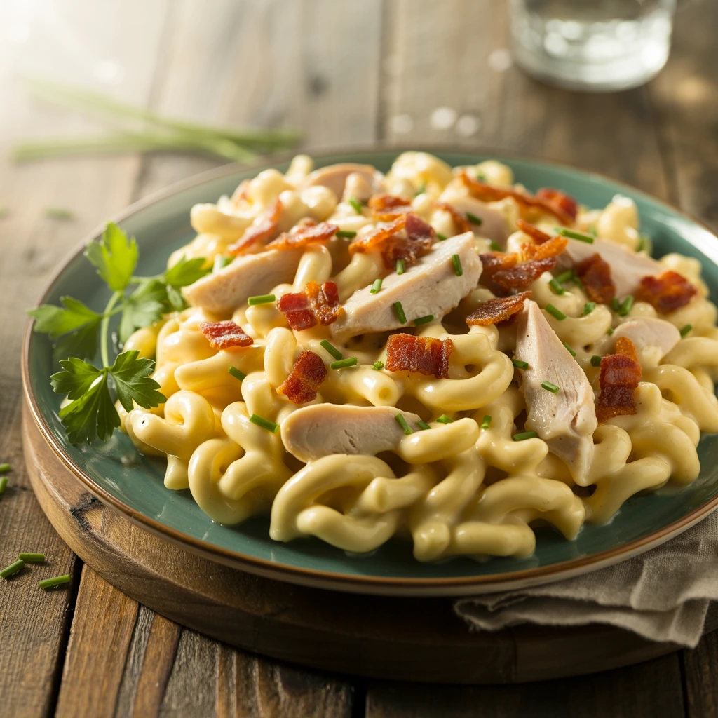 Chicken Ranch Mac and Cheese with Bacon