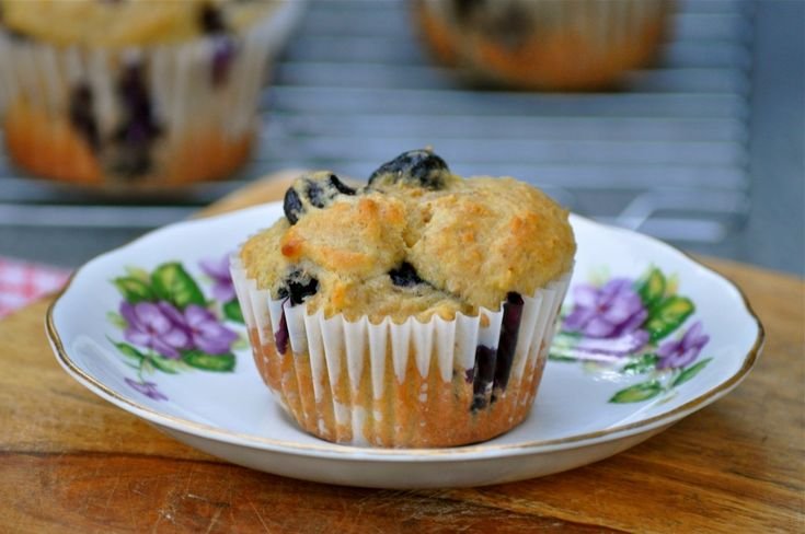 Greek Yogurt Blueberry Muffins