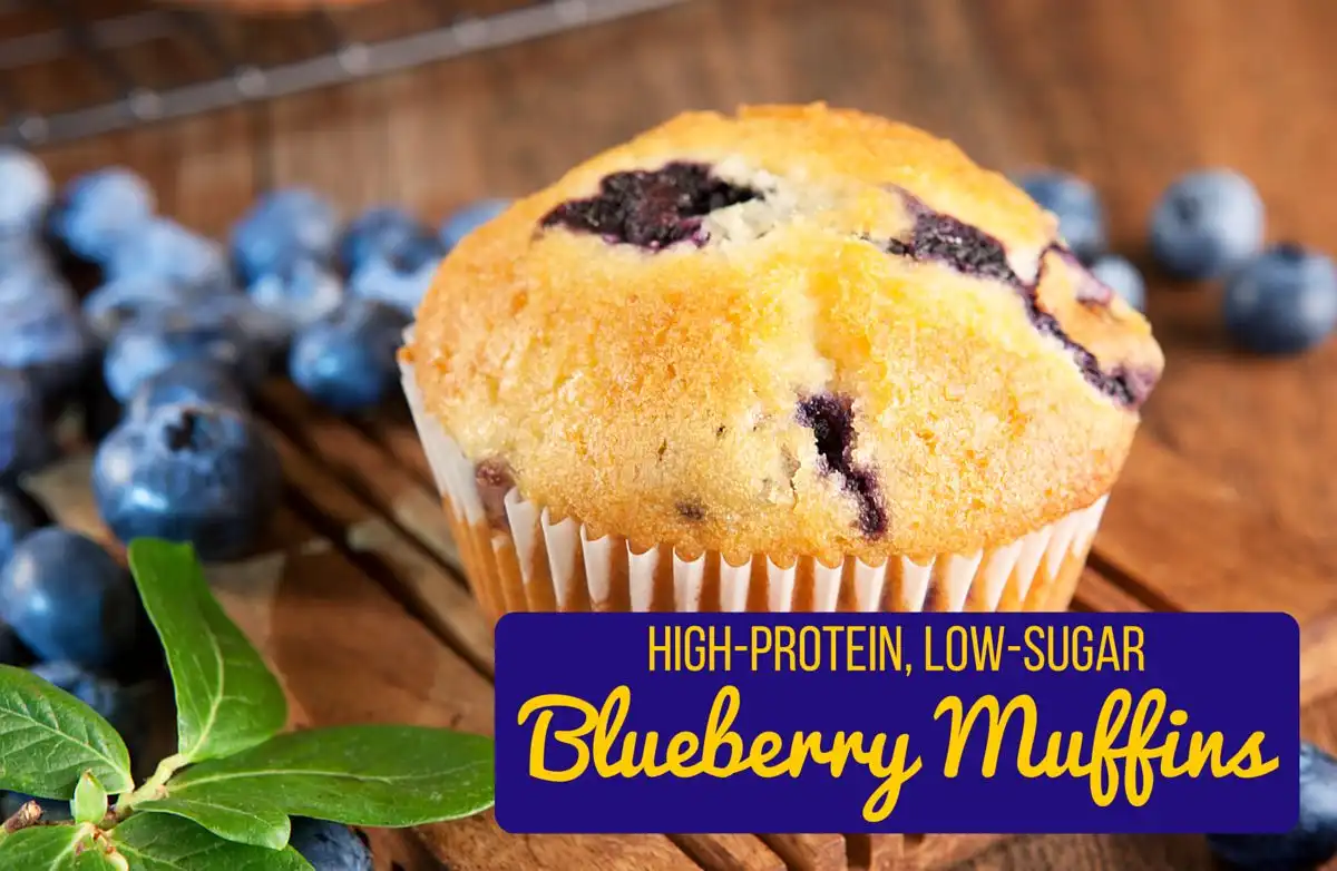 Low-Sugar Blueberry Muffins