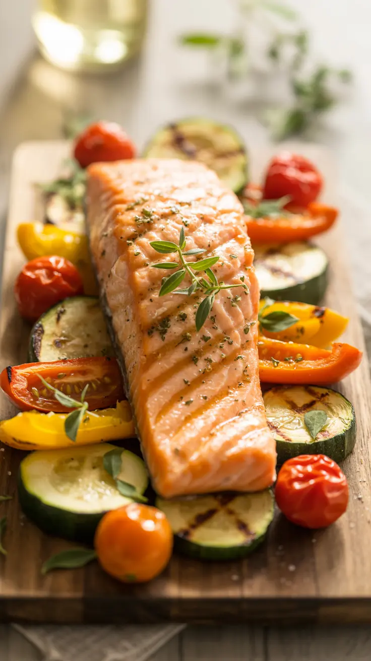 Salmon with Roasted Vegetables
