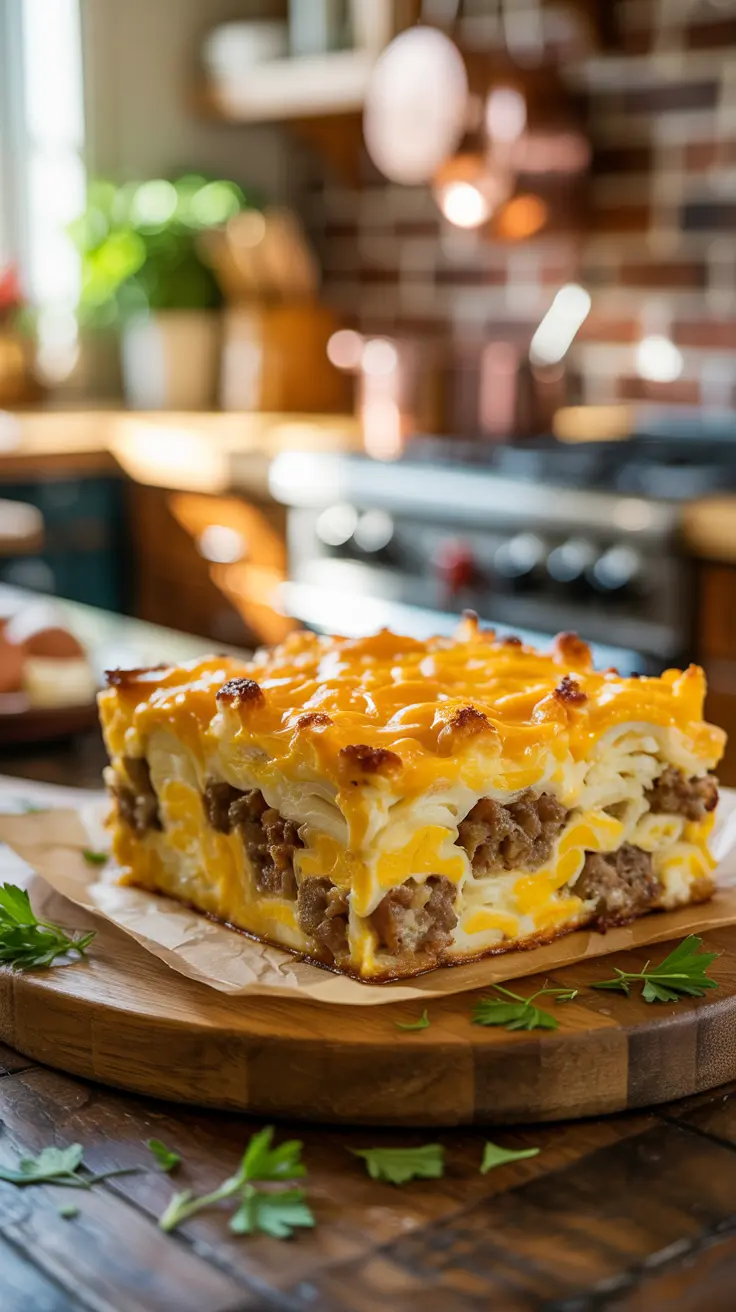 Sausage Hash Brown Egg Bake