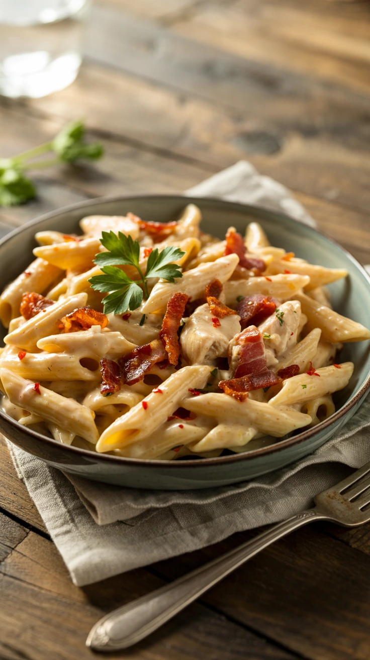 Spicy Chicken Bacon Ranch Penne