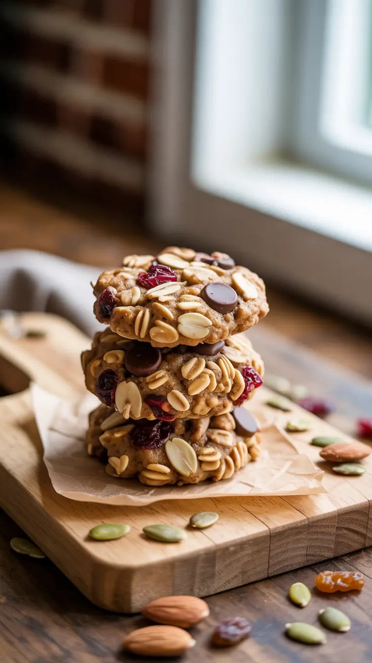 Trail Mix Breakfast Cookies