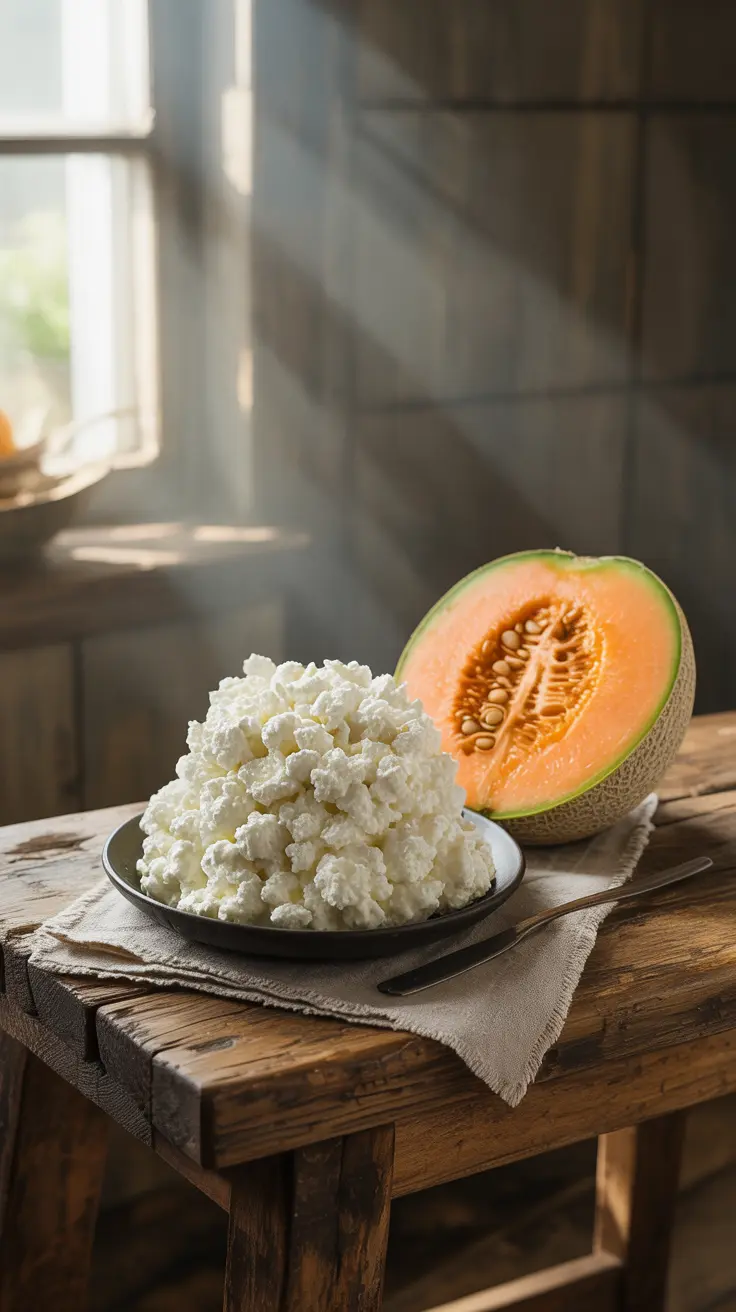 Cottage Cheese and Cantaloupe