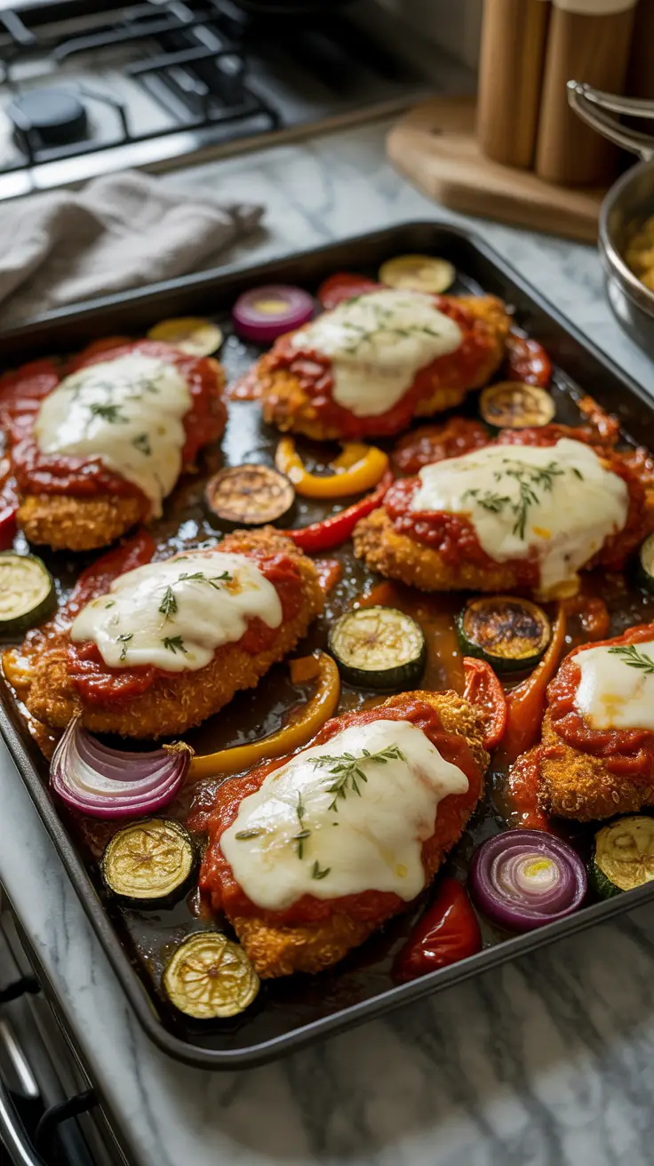 Sheet Pan Chicken Parmesan