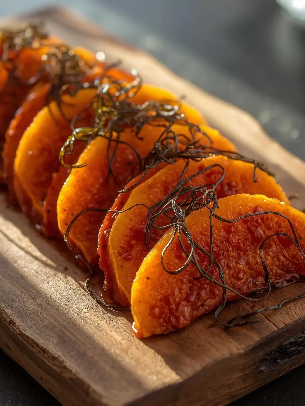 Air Fryer Gochujang Squash with Seaweed