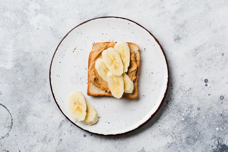 Almond Butter on Banana Slices