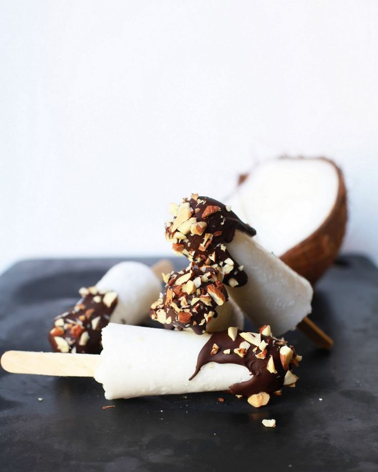 Chocolate Coconut Popsicles