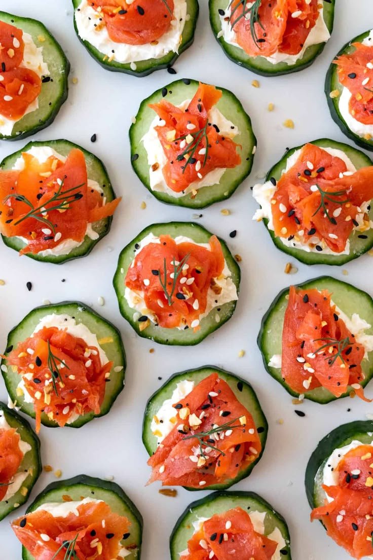 Cucumber Salmon Bites