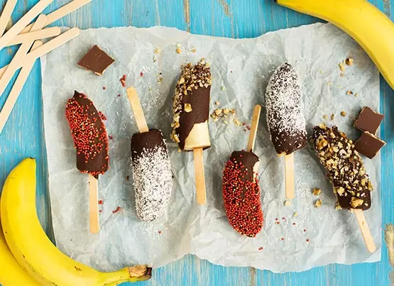 Frozen Banana Pops