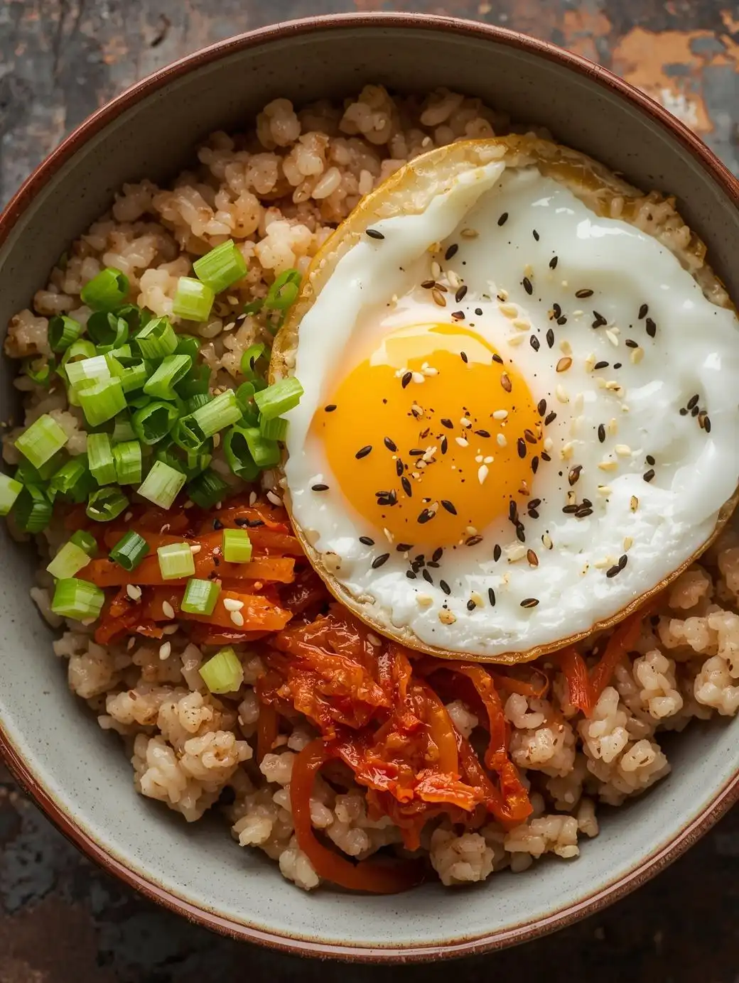 Kimchi Brown Rice Bowl