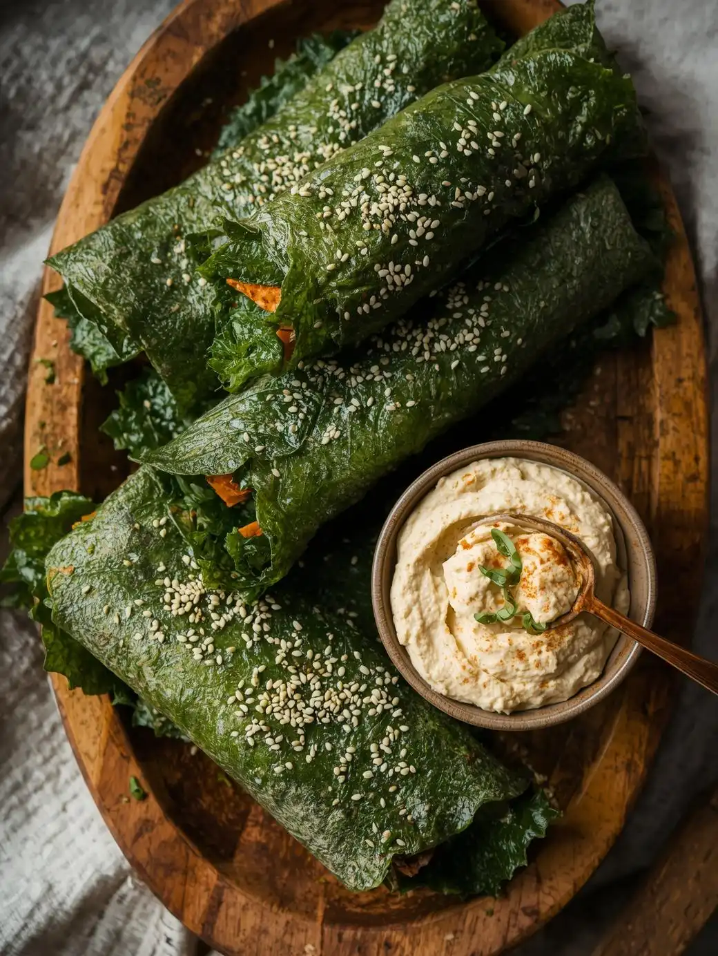 Seaweed Wraps with Hummus