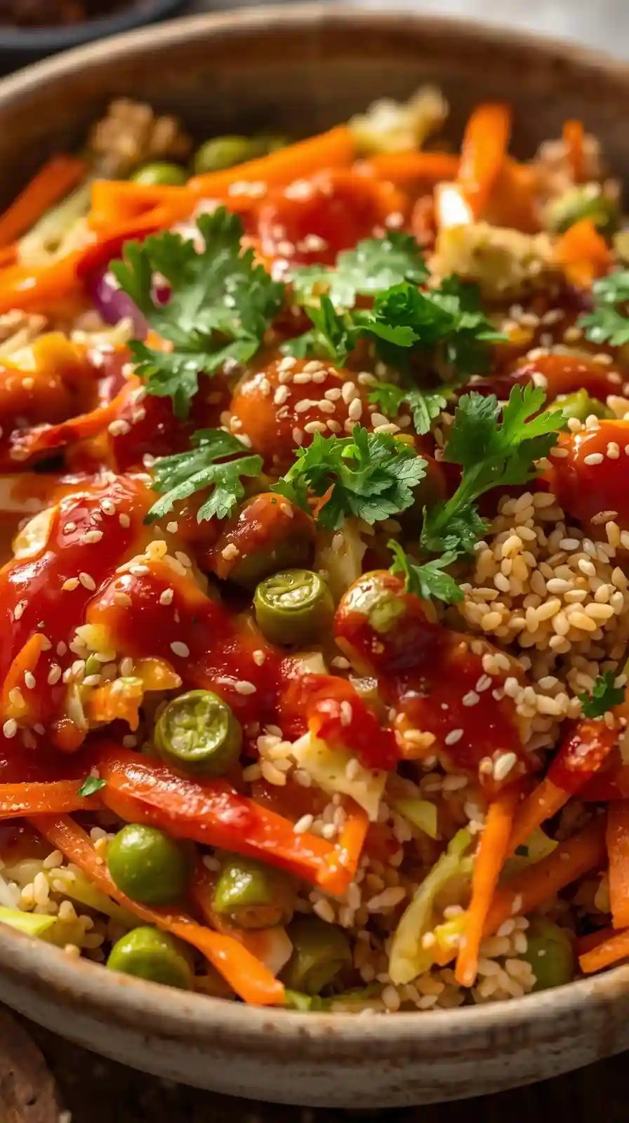 Spicy Sriracha Egg Roll Bowl