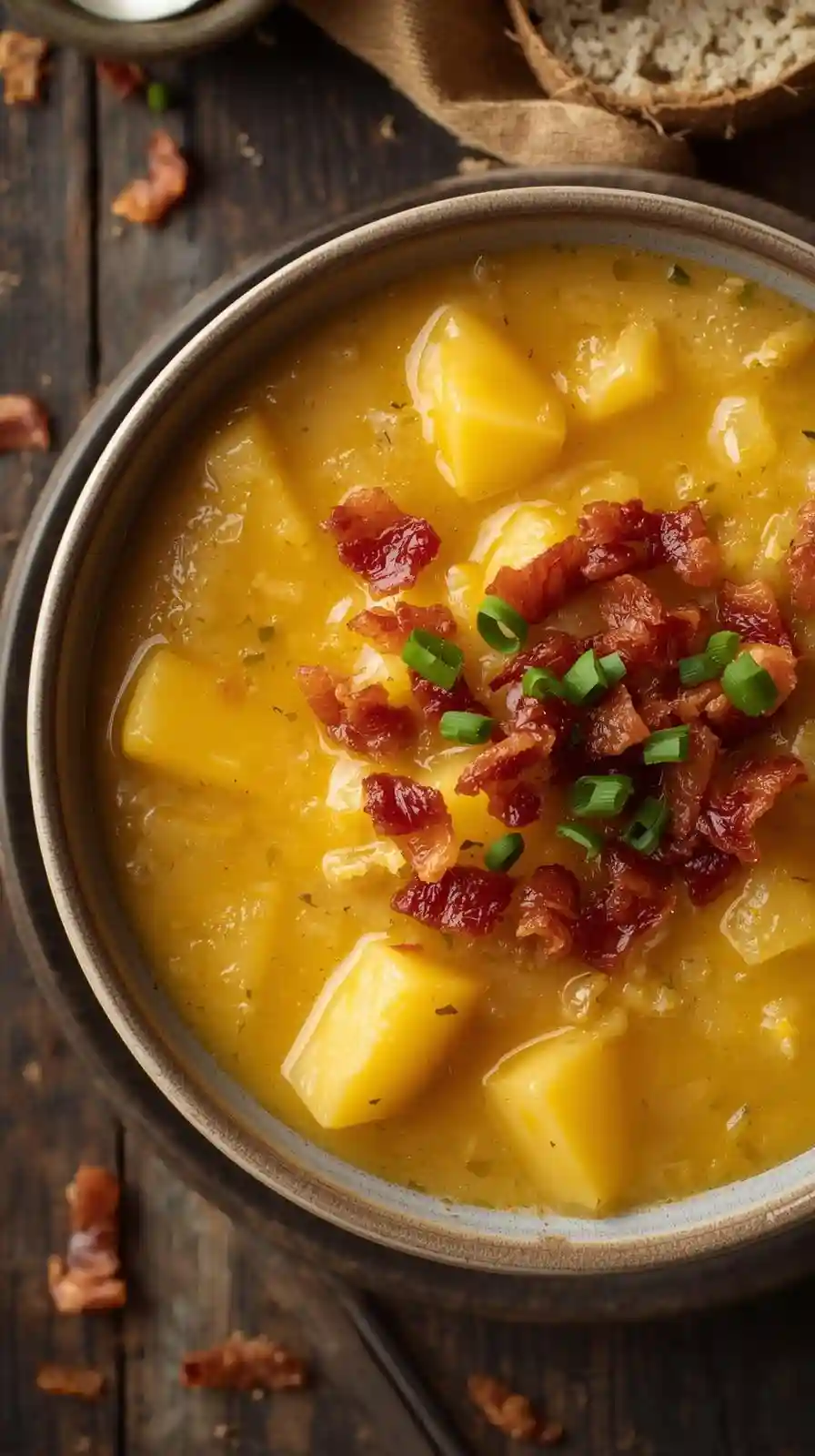 Smoky Bacon & Cheddar Potato Soup