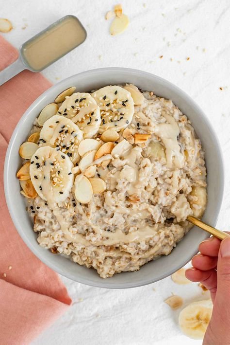 Tahini Banana Oatmeal