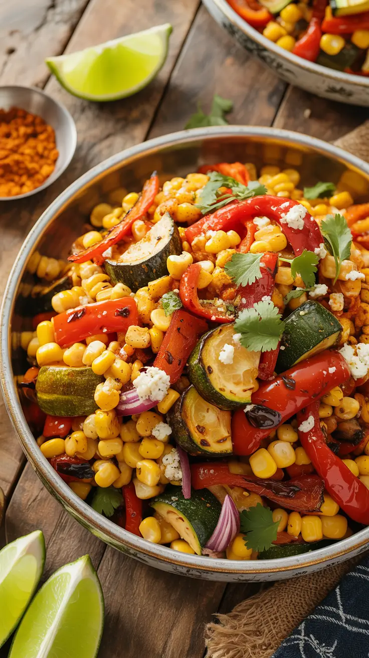 Roasted Veggie Medley Corn Salad