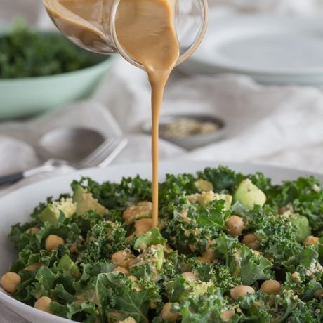 Kale Salad with Tahini Dressing