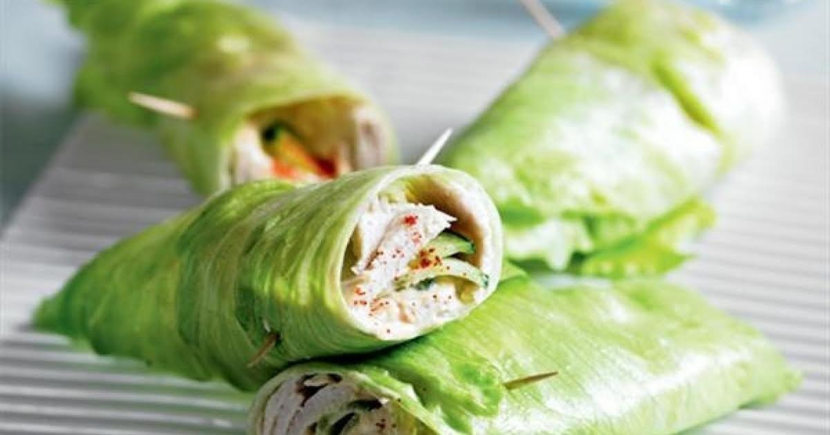 Turkey Lettuce Wraps with Cucumber and Ginger