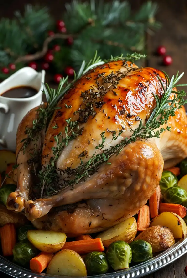 Classic Roast Turkey with Aromatic Herb Butter