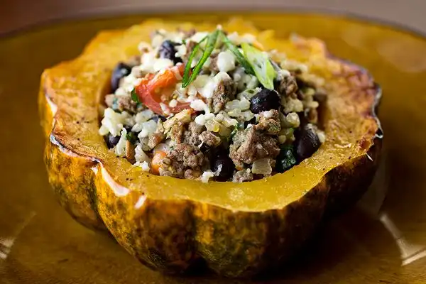 Colorful Stuffed Acorn Squash