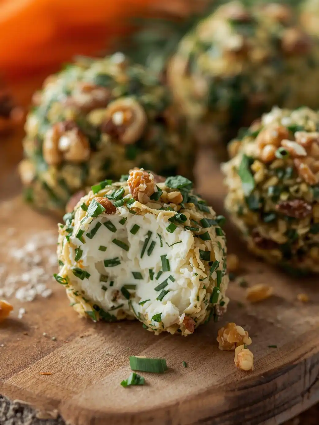 Festive Cheese Balls Rolled in Herbs and Nuts