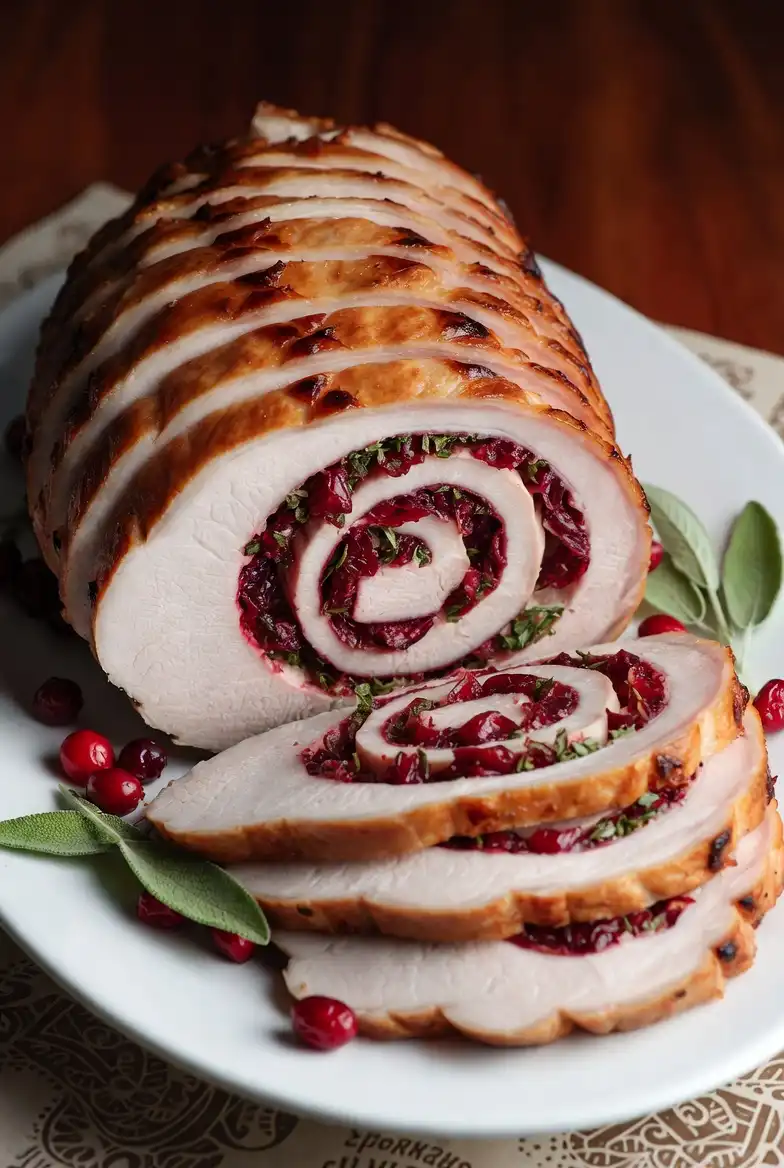 Festive Cranberry-Stuffed Pork Loin