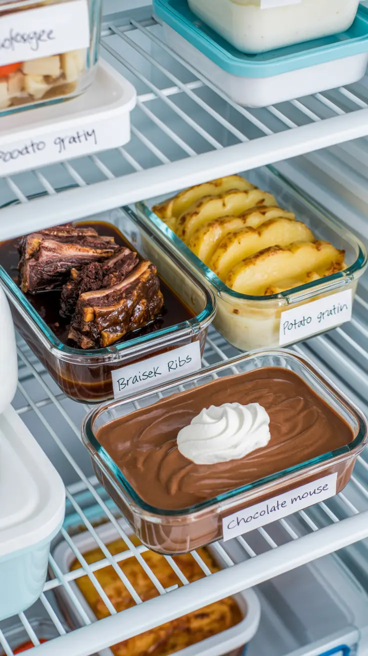 Flat lay of labeled containers