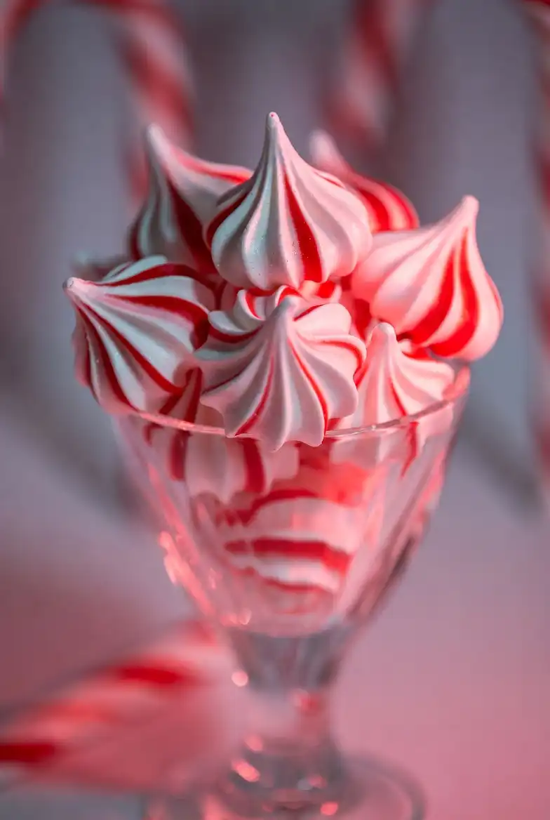 Peppermint Meringue Kisses