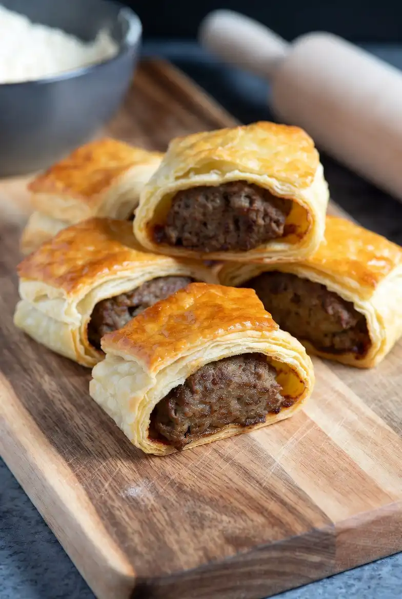 Savory Sausage Rolls with Flaky Pastry