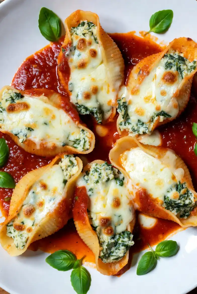 Spinach and Ricotta Stuffed Shells