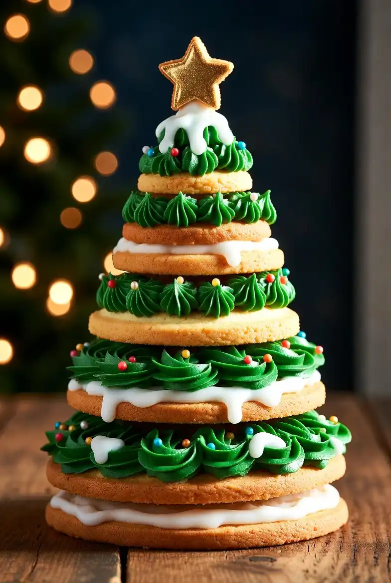 Sugar Cookie Christmas Tree Stack