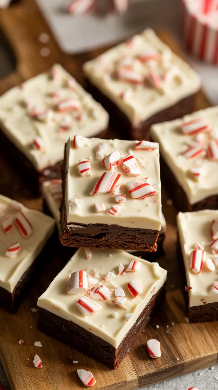Peppermint Bark Brownies