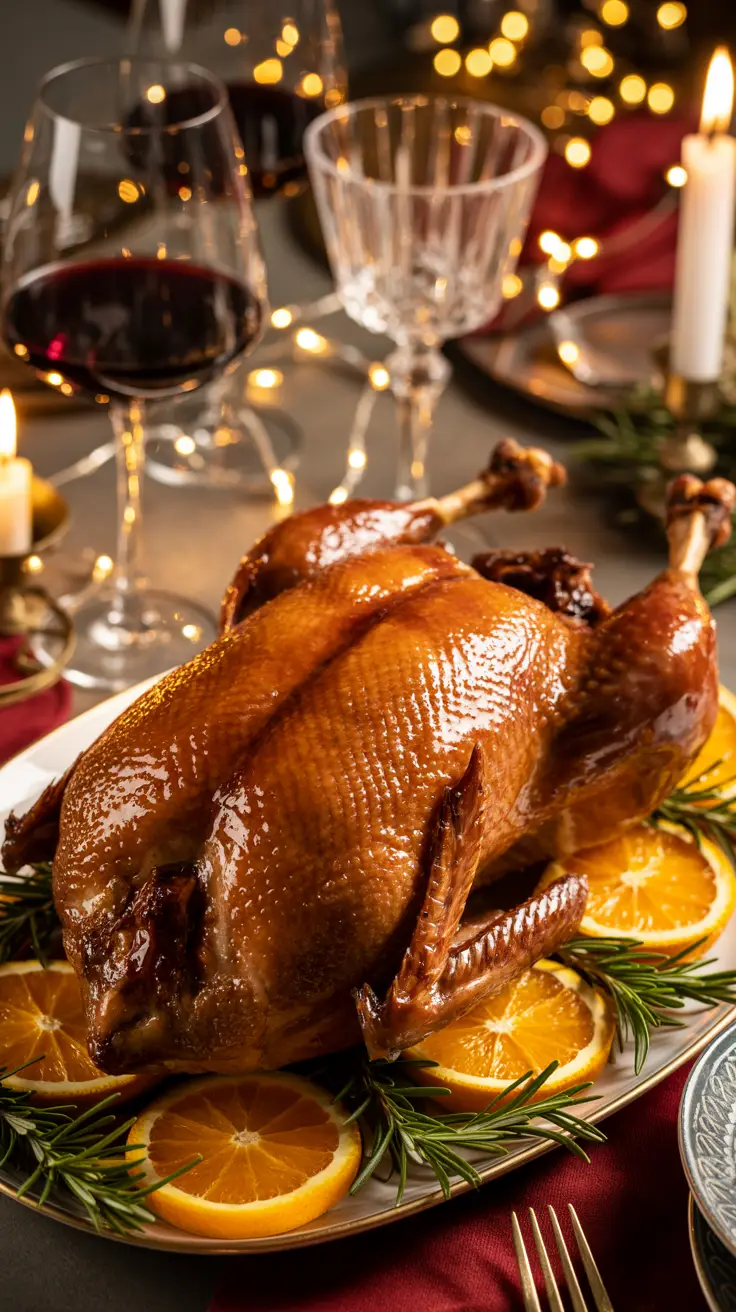 Roast Duck with Orange Glaze Crispy