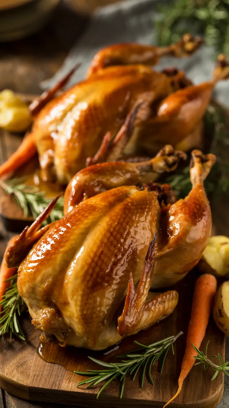 Honey Glazed Cornish Hens