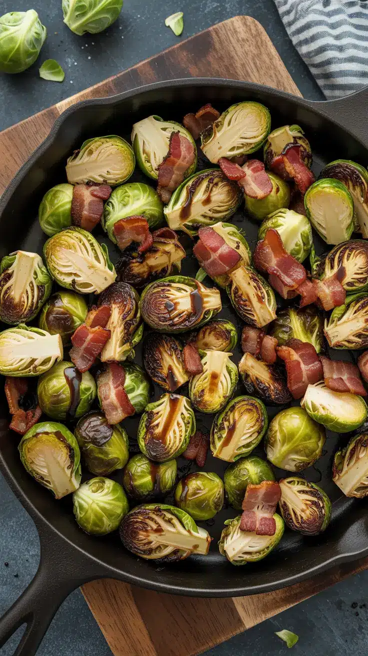Roasted Brussels Sprouts with Bacon