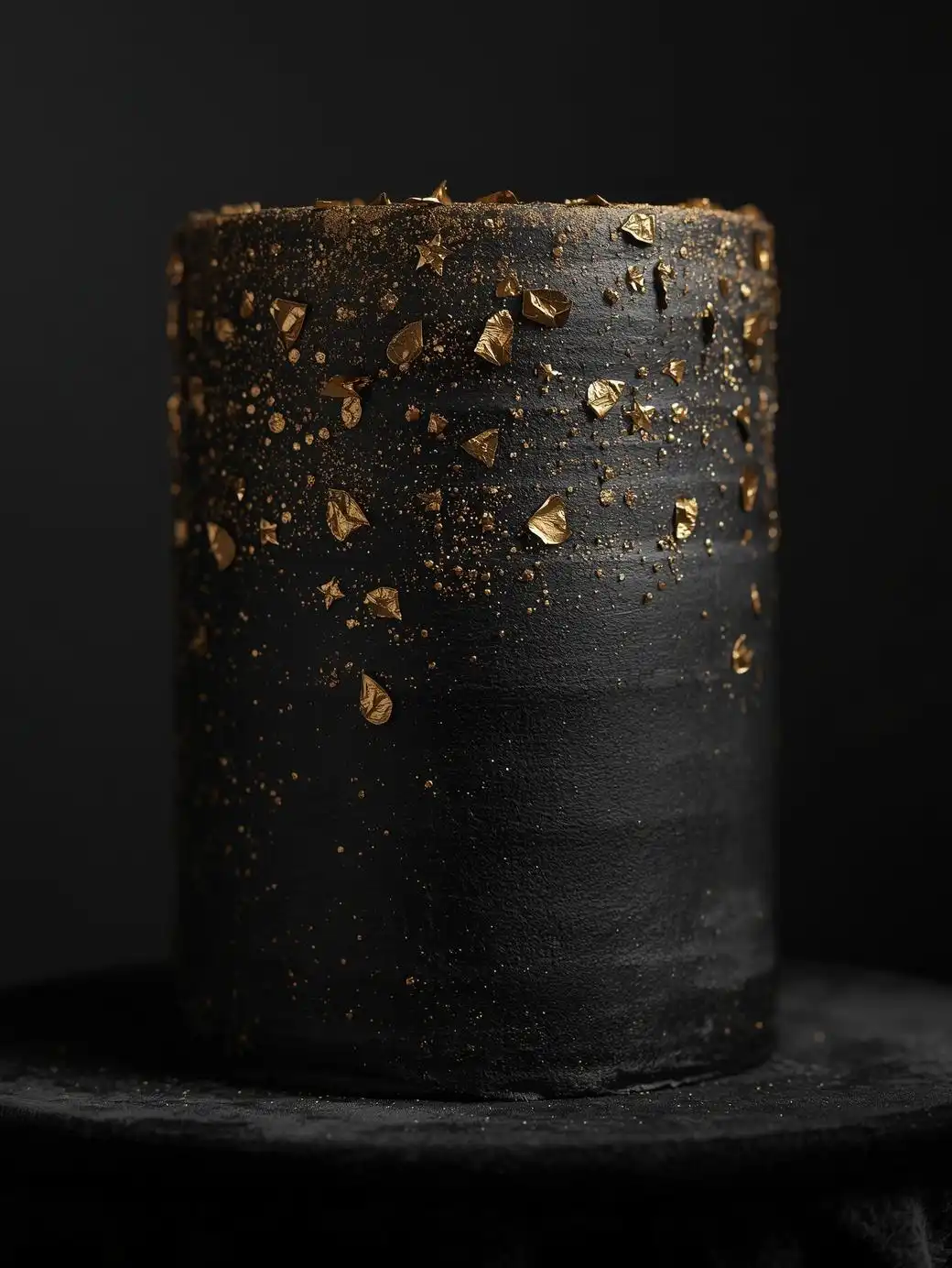 Black & Gold Glitter Cake