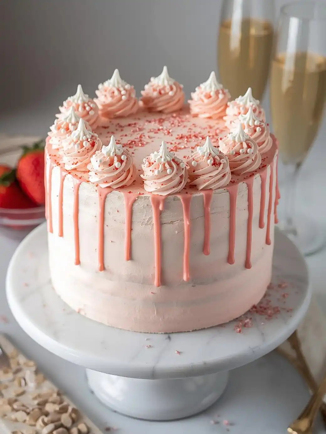 Champagne-Infused Layer Cake