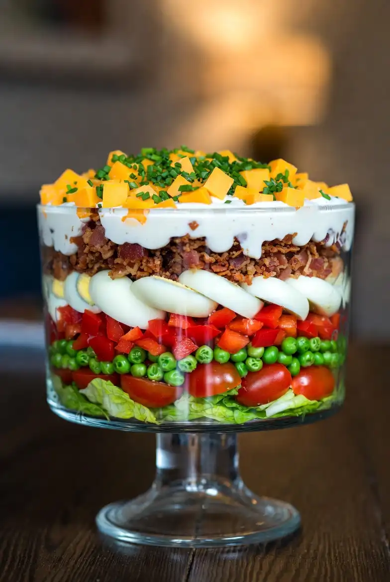 Christmas "Cobb" Layered Salad
