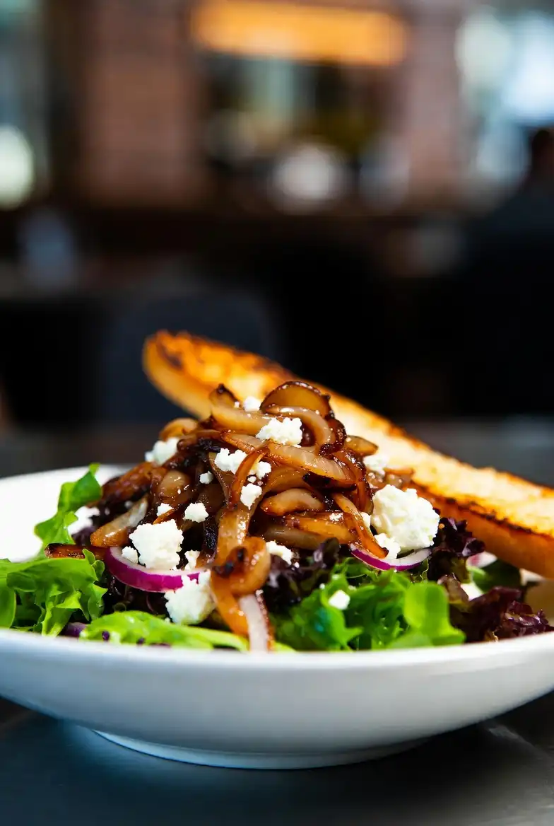 Cozy Caramelized Onion & Goat Cheese Salad